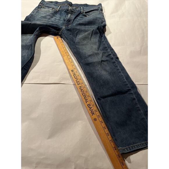 Levi’s 513 Jeans Mens 38x29 Blue Denim Outdoor Y2K Levis Travel Cotton Med Wash - Picture 6 of 10